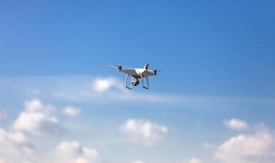 drone in sky