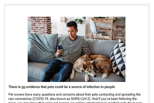 Email template for communicating to your customers about Coronavirus